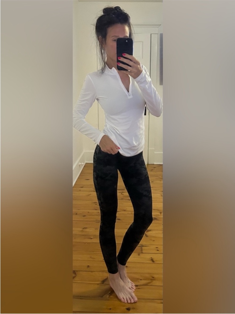 Small white workout top